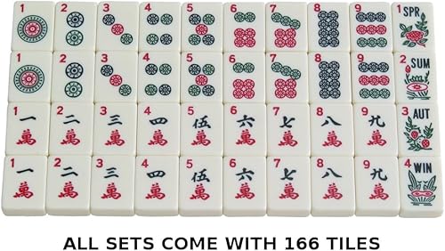 Miniatura 5 de Set de Mahjong americano American-Wholesaler de Linda Li. Funda de transporte de gran calidad con diseño de lados acolchonados y estampado de