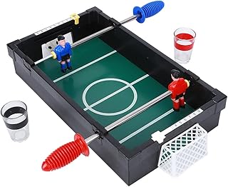 Chrees Mini Juego de Futbolín Juego de Mesa de Fútbol de Futbolín Hecho de Plástico ABS Tamaño Pequeño Ligero para Diversión Interactiva con Amigos 3 Modos de