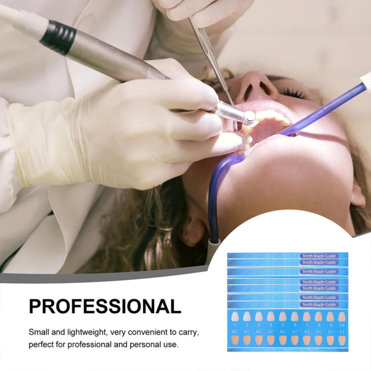 30pcs Tooth Shade Guide Cards for Professional and Personal Use, Lightweight Paper Dental Color Card for Comparing Shades and Tracking Effect Random Color