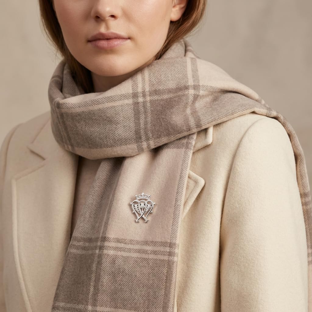 Alexander Castle Broche Luckenbooth Écossaise en Argent Sterling 925 pour Femme - Cadeau Écossais pour Femme, avec Coffret Cadeau Bijoux