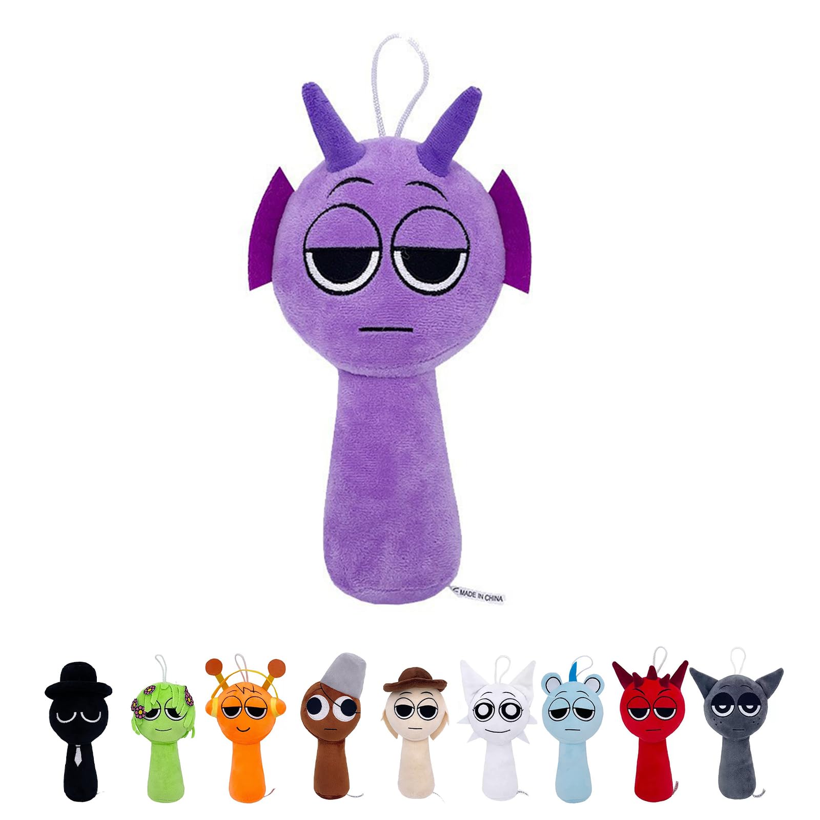 nnOuOnn Stick Plush for Adult Fans Soft Cute Animal Stuffed Figures for Game Fans Gift Sofa Car Bedroom Decoration Applicable age over 18 years old (Purple)