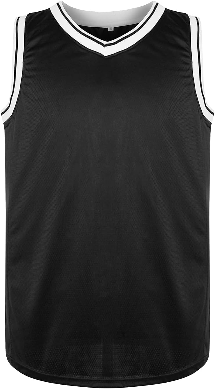 MESOSPERO Blank Basketball Jersey,Men's Mesh Athletic Sports Shirts Black Yellow White Blue Red S-3XL - Image 2