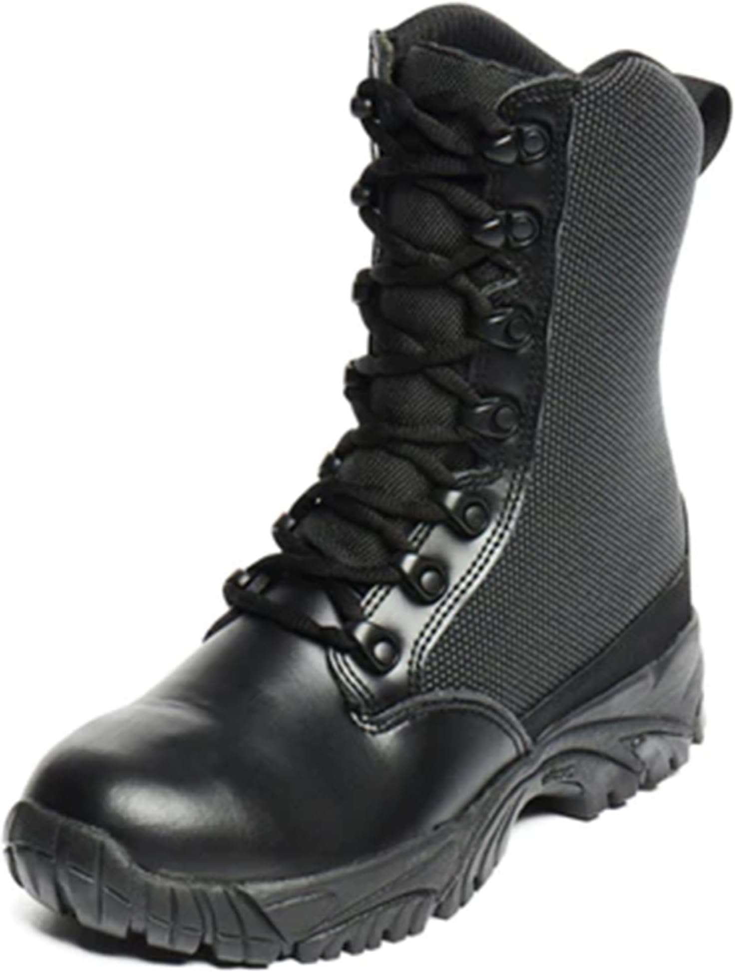 ALTAI 8" High Unisex Tactical Combat Work Boots for Men and Women, Waterproof Shoes for Hiking, Hunting, Trekking, Duty, Ultra-Lightweight, Black, MFT100, Size 5
