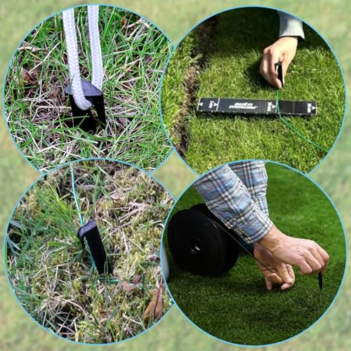 HAYGEM 120 Piezas Negro Modelo Estacas para Robot Cortacésped, Plástico Rasenroboter Spikes, Piquetas para Malla Antihierbas, Para Robots Cortacésped, Cables Divisores, Tienda de Camping - imagen 7