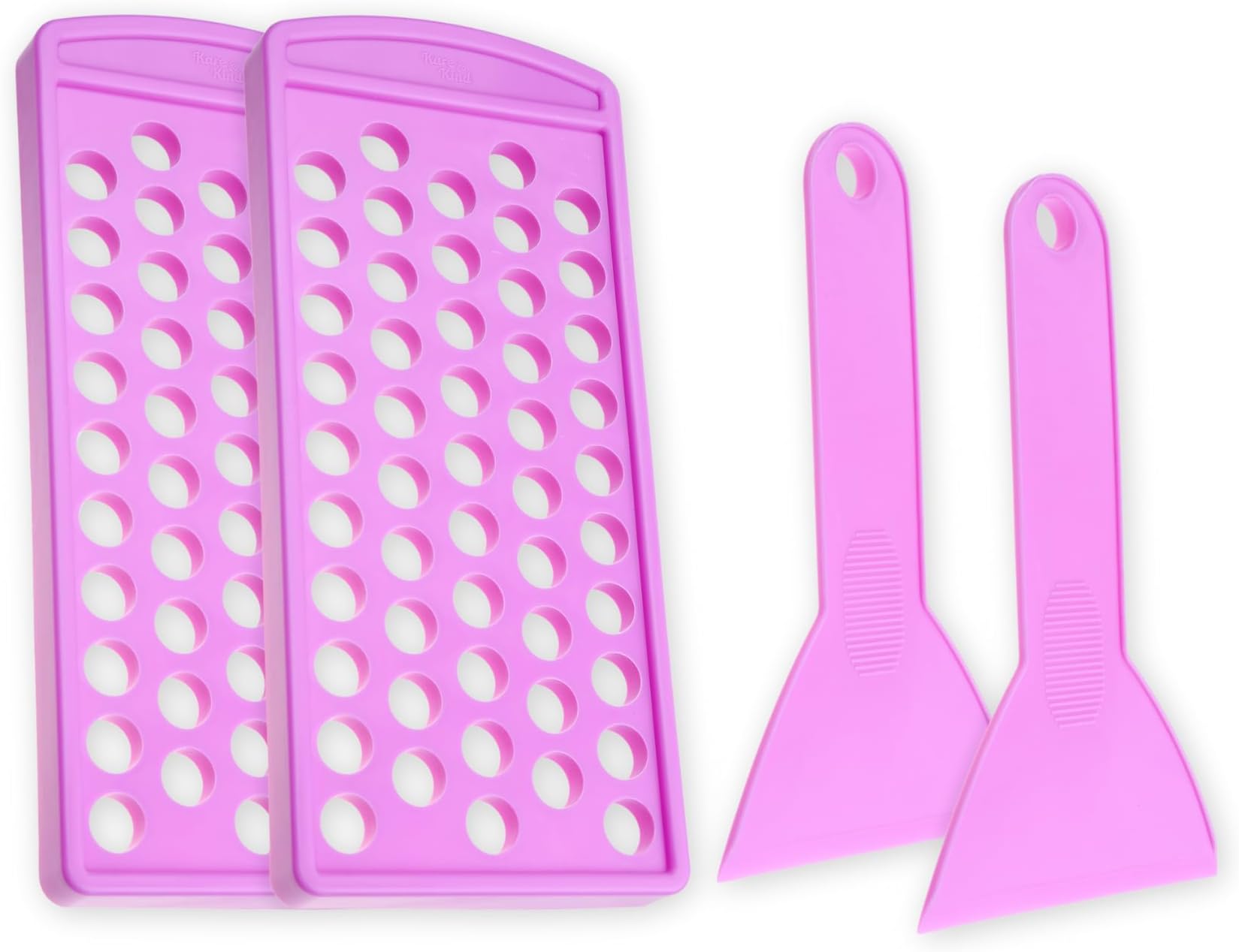 Lip Balm Filling Tray and Spatula (2 Sets) - Fast and Easy To Use - Just Pour & Spread - Instantly Fills 50 Lip Balm Containers (sold separately) - Make Your Own Natural Lip Balm Chapsticks at Home