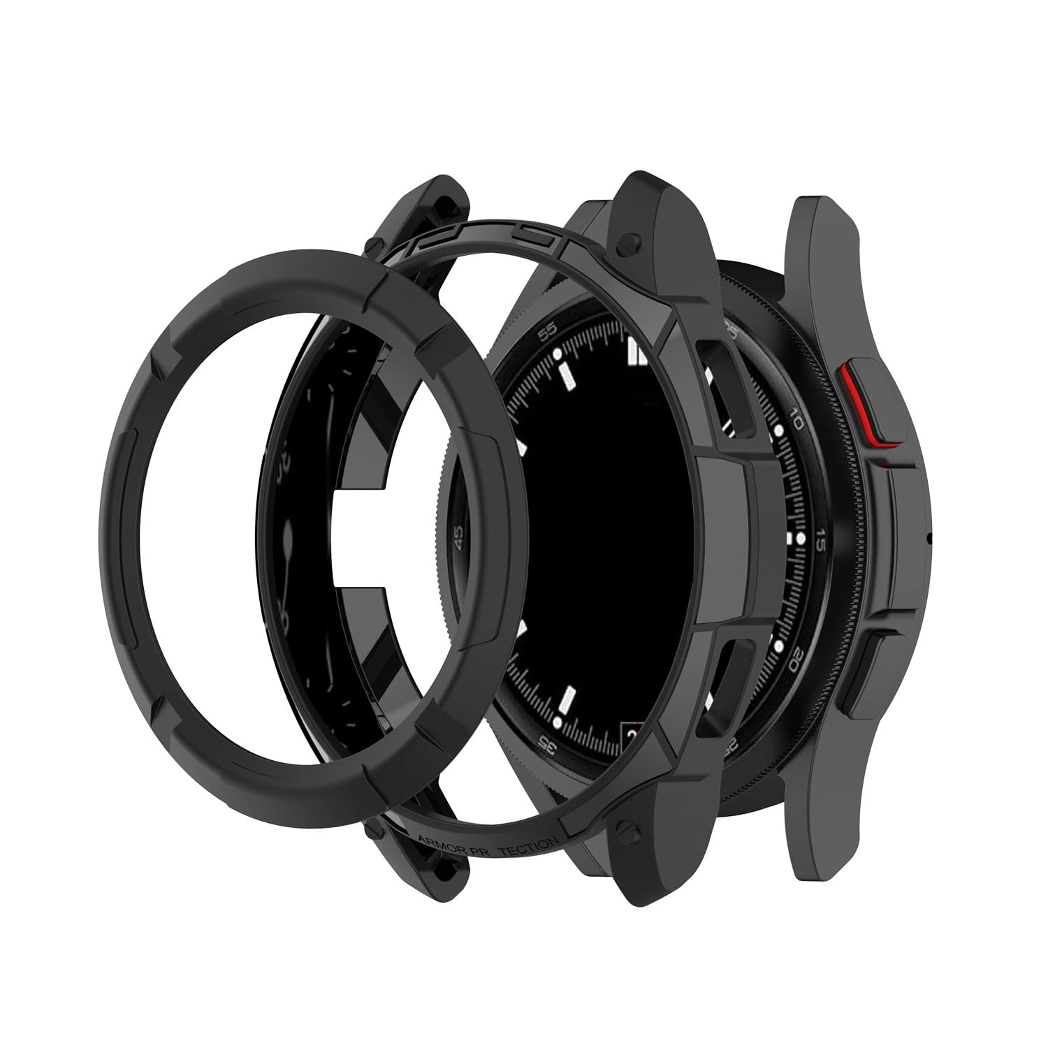 T Teclusive Ultra Luxury Protective Bumper Case with Bezel Ring Compatible for Galaxy Watch 6 Classic 47mm | Silicone Bumper Cover Full Protection with Rotating Ring for Watch 6 Classic (47mm) (B0CLLVFS48) Amazon Price History, Amazon Price Tracker