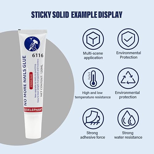 Miniatura 2 de 50MLGuoelephant 6116 No More Nails Original, adhesivo de montaje resistente, adhesivo de reparación multiusos, pegamento resistente al agua para