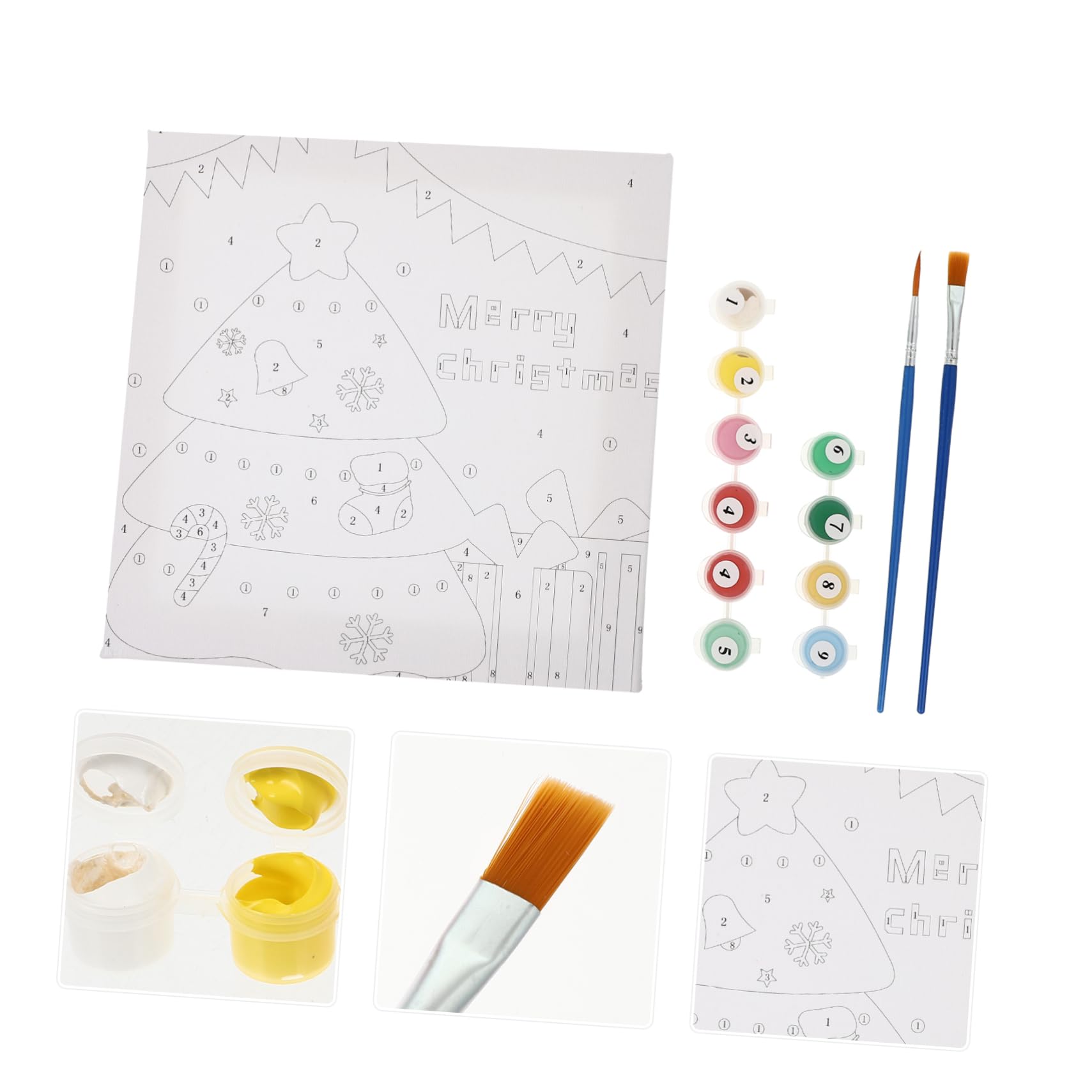 VICASKY Pittura Per Ragazzo Ragazza Kit Natale Colorare Attività Creativa Per Ragazzi e Ragazze Di Natale Decorazione Festiva Per Casa e Stanza Dei Ragazzo Ragazza