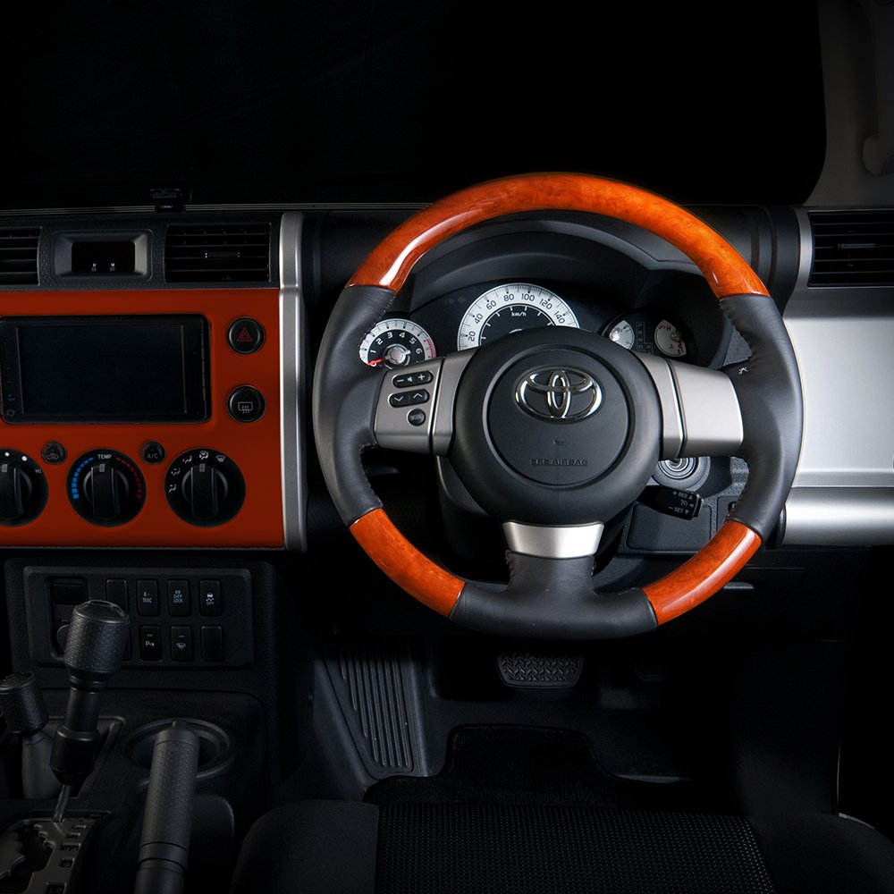 自動車 【極美品】REALトヨタ FJクルーザー用ハンドル FJ-YW-YL
