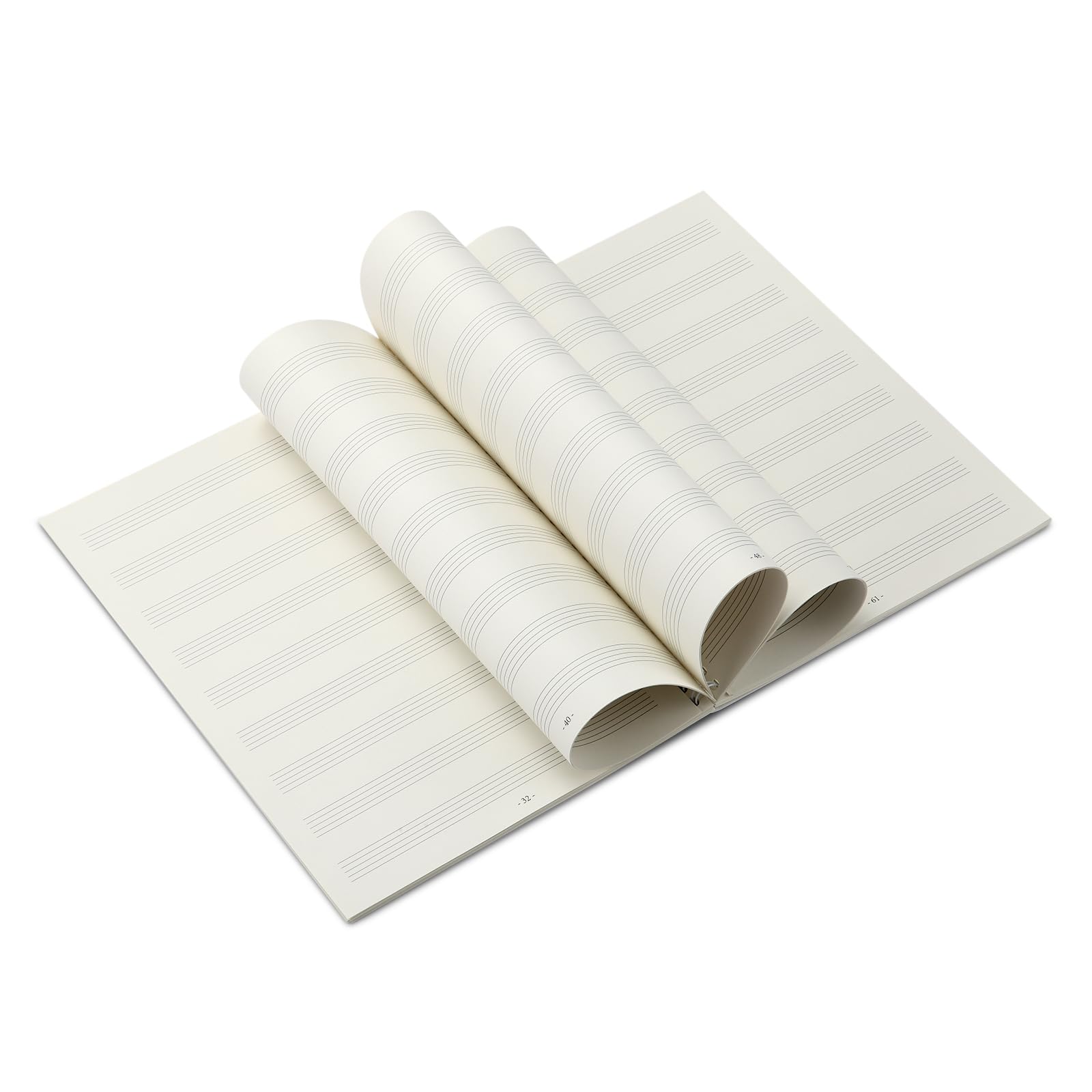 MUSHENJI 2 cuadernos de partituras en blanco, opaco, papel grueso que no se corre, grandes espacios entre líneas, cuaderno de piano, diario de escritura de canciones