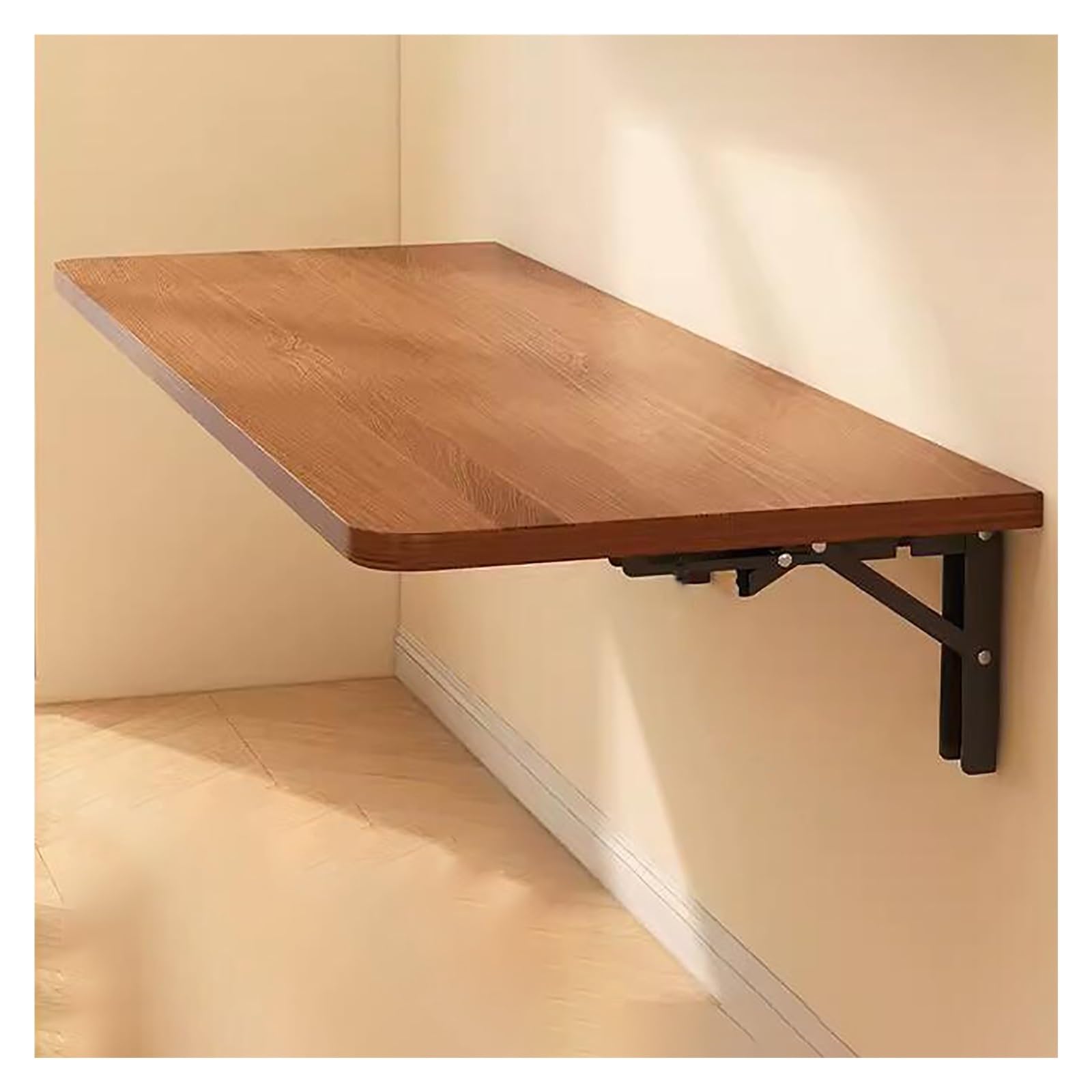 Wall Mounted Foldable Table, Folding Desk Wooden, Laundry Fold Down Hanging Table With Heavy Duty Bracket, Laptop Desk For Small Space, Kitchen, Office, Restaurant, Study, Bedroom ( Color : C , Size :