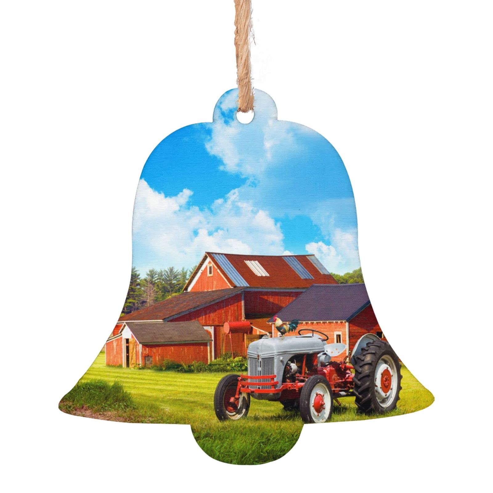 Ornamento a forma di trattore per albero di Natale, da appendere, in
