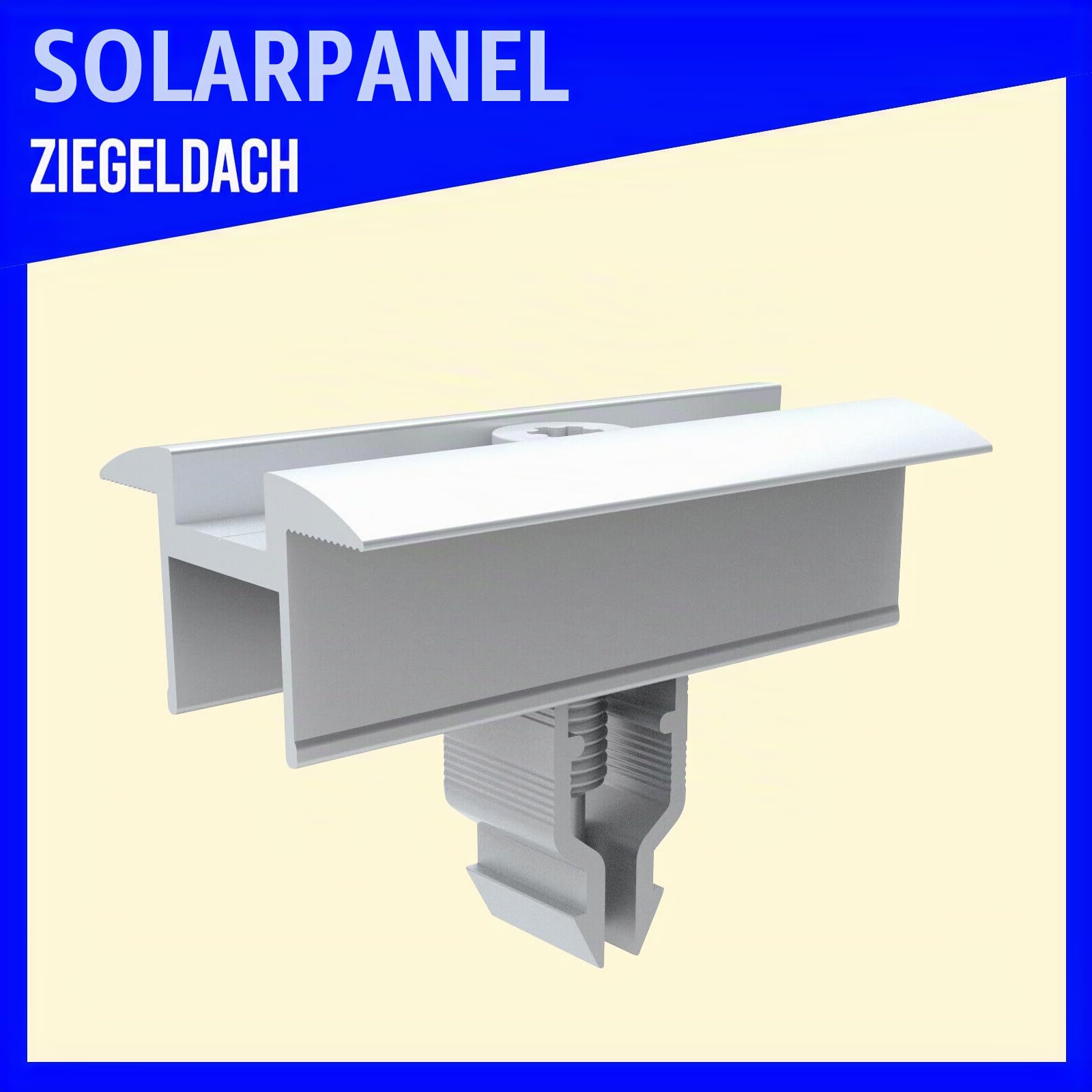 SET 2x PV-Module 35mm, PV, Photovoltaik, Aufständerung, Dachhalterung, Befestigung, Halter, Halterung, Solar, Solarmodul, Solarpanel, PV Halter, Ziegeldach, 8X DACHHAKEN!, 25-40mm