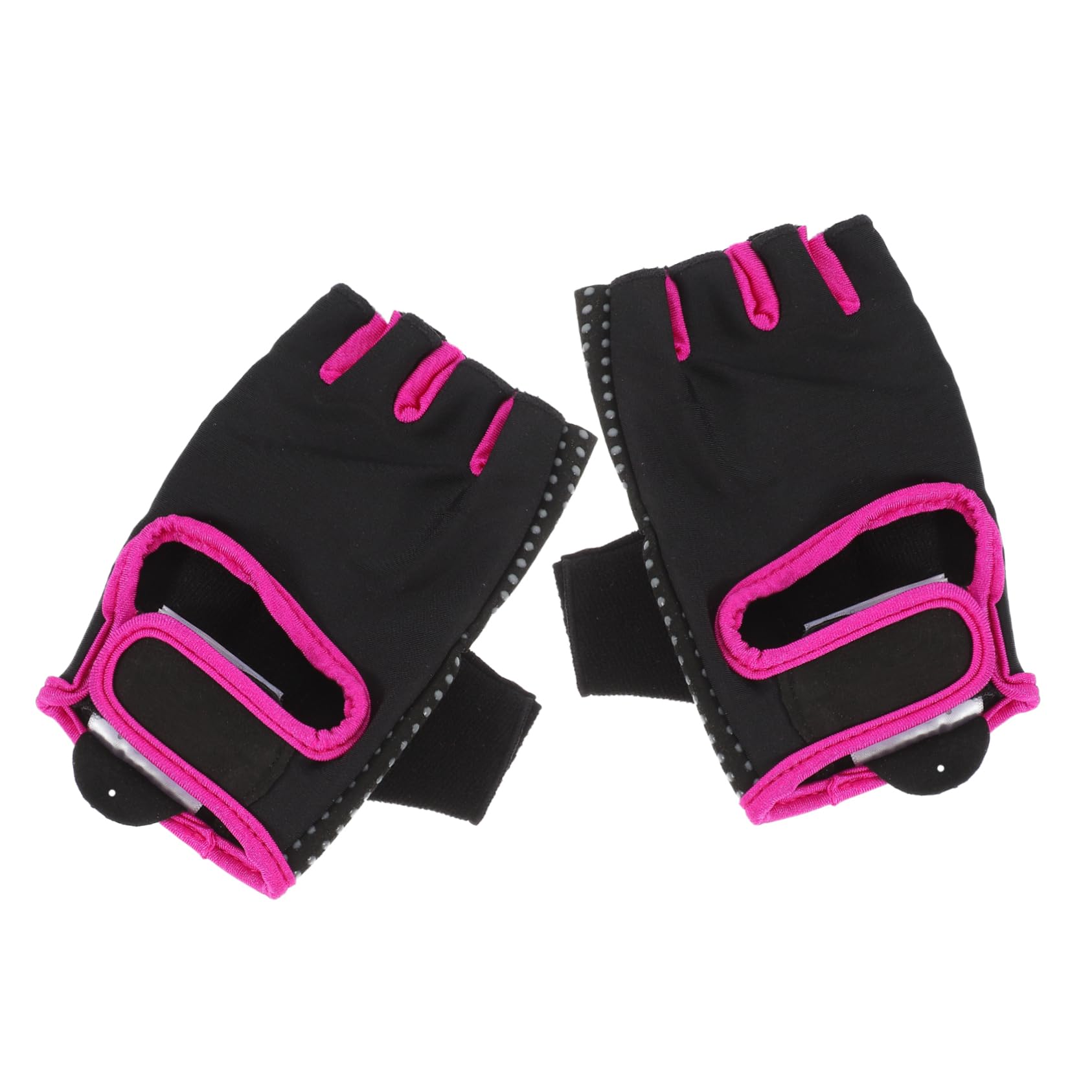 VANZACK 3piezas Guantes De Gimnasio Antideslizantes De Dedo para Hombre y Mujer para Fitness Yoga y Ciclismo Color Negro y Rosa Talla s