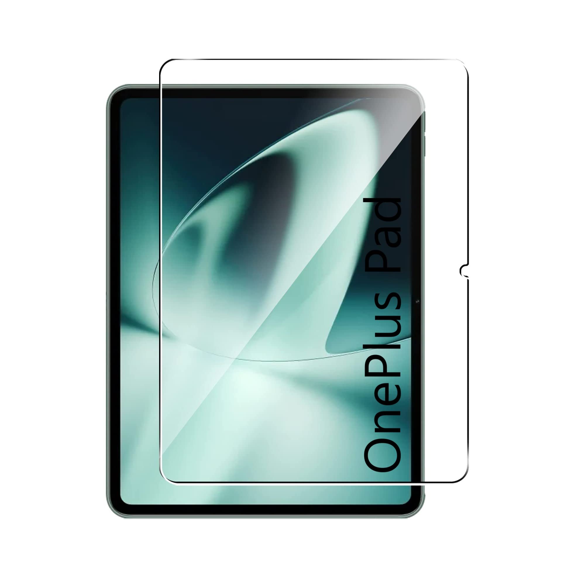 Tempered Glass for OnePlus Pad Screen Protectors [No Bubbles] [9H Hardness] [HD] [Scratch Resistant] Protector Film Tempered Glass Film For OnePlus Pad 11.61" -Transparent (1)