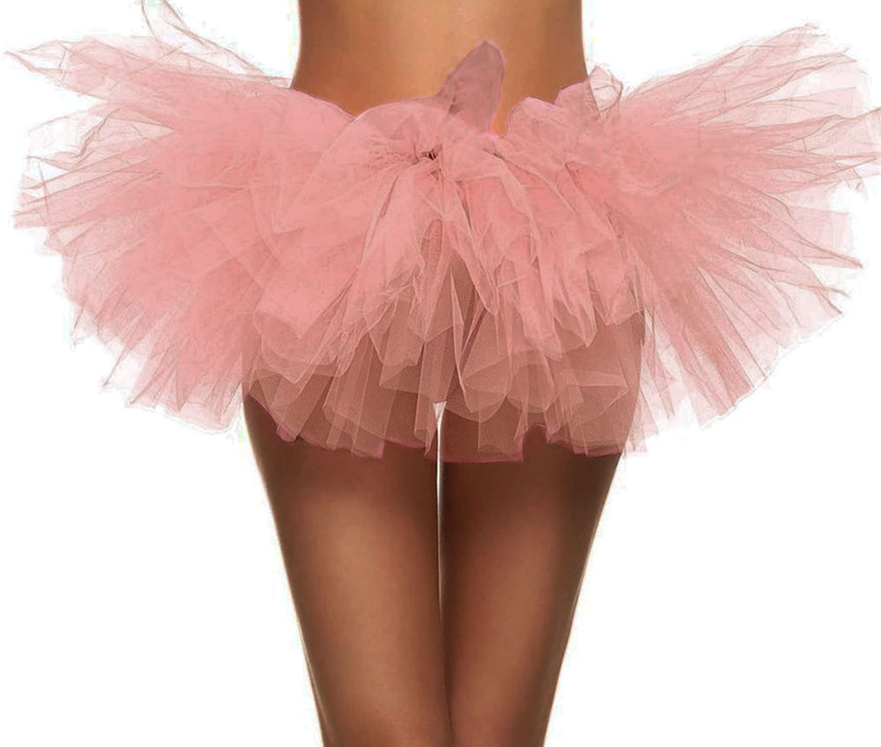 SimplicityWomen's Classic 5 Layered Tulle Tutu Skirt