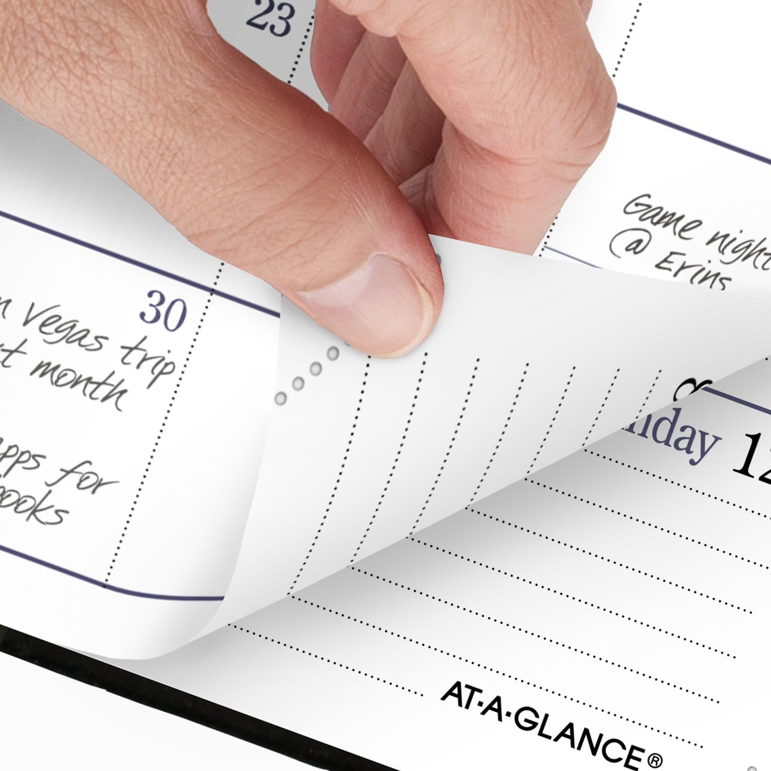 AT-A-GLANCE Agenda 2025 fine, settimanale e mensile, 7,6 x 15,2 cm, formato tascabile, nero e marrone (74020525)