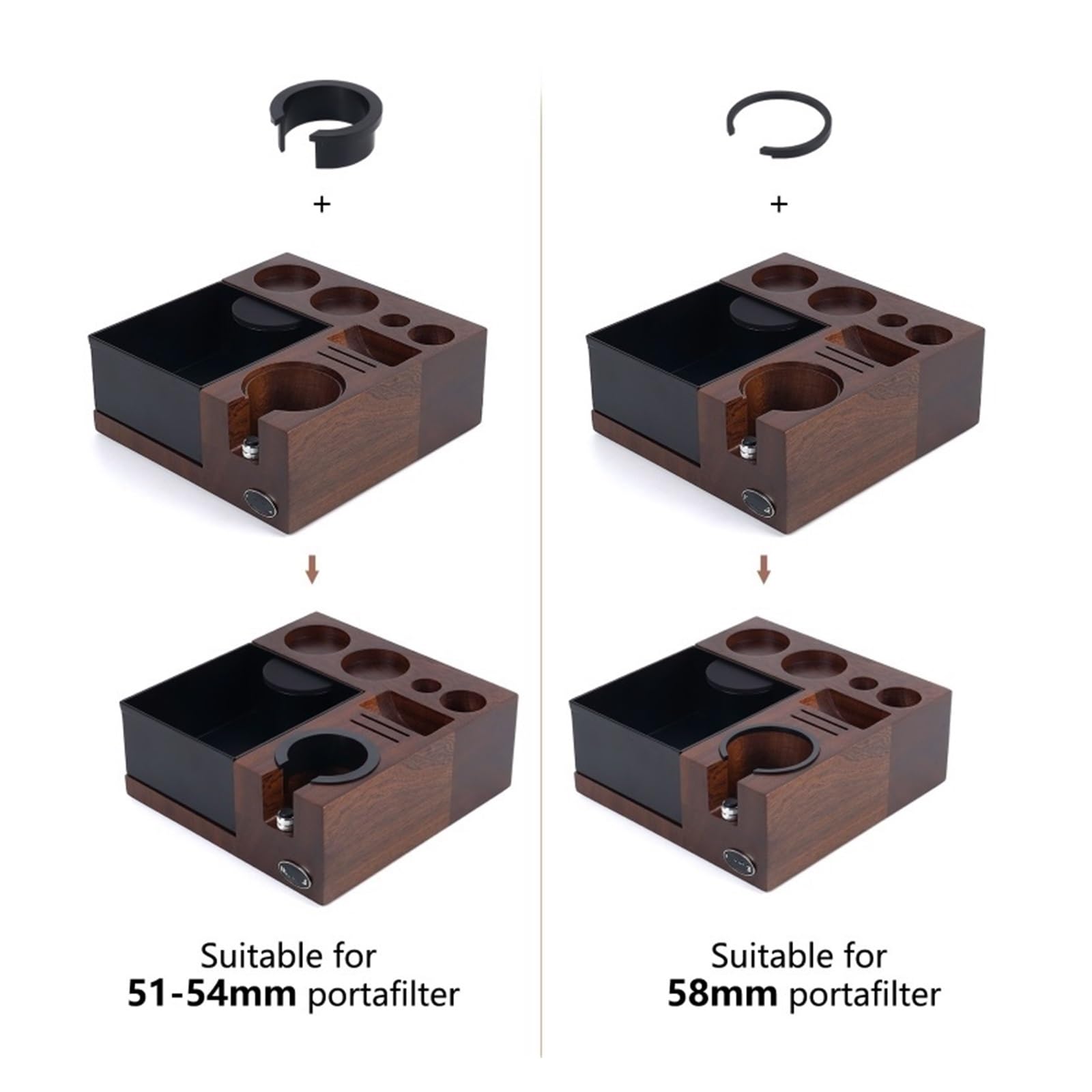 Caja De Golpe De Café Expreso, Compatible Con IKAPE V5, Caja Organizadora De Café for Portafiltro Distribuidor De Manipulación Y Almacenamiento De Barista Con Pantalla Puck
