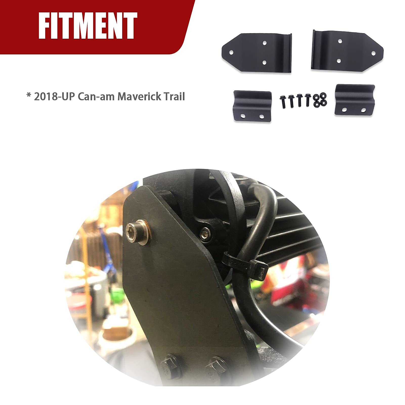 2019-2025 Can-Am Maverick Trail Sport Heavy-Duty Steel Roof 42" LED Li Bar Bracket Mounts Zt175 139980 - Foto 12