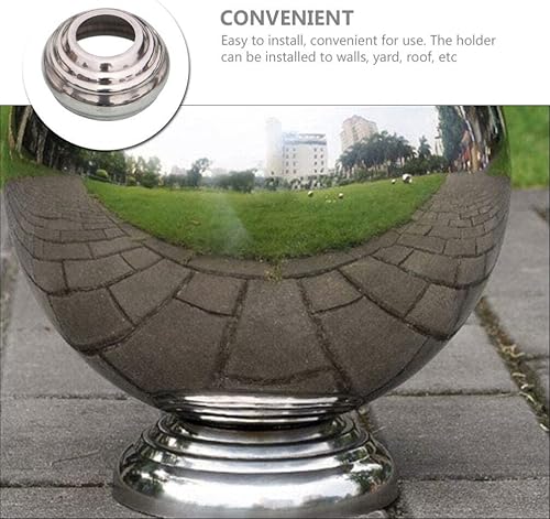 Miniatura 5 de Happyyami Soporte de bola de observación para jardín al aire libre, globos base de metal para jardín, esfera de acero inoxidable, globos de
