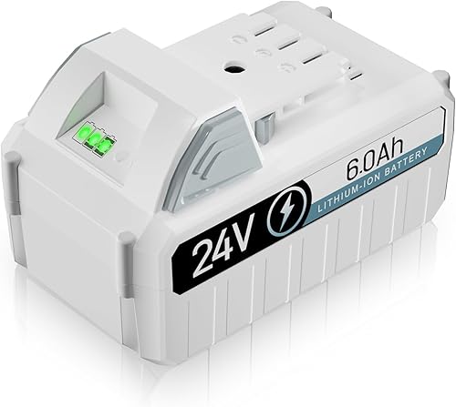 Batería de repuesto de 6.0Ah para Snow Joe Sun Joe 24V para Snow Joe Serie 24VBAT-LTELTWLT 24BAT-LTX