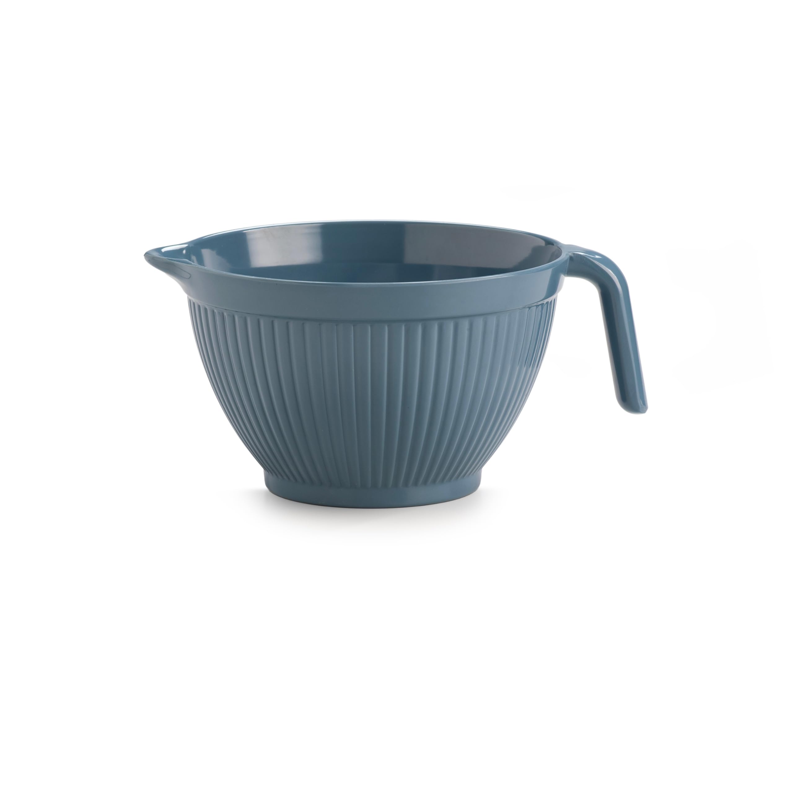 Zeal Mini Mixing Bowl Jug with Handle & Pouring Spout, Small Prep Bowl for Eggs, Sauces, Dressings & Baking Preparation, BPA Free Melamine, Provence Blue