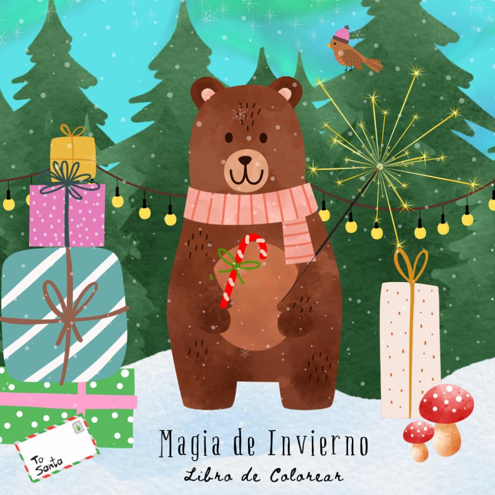 Magia de Invierno: 35 ilustraciones de adorables animales disfrutando de un mundo invernal – Un libro de colorear fantástico para todas las edades (Animales del bosque)