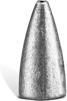 Atibin Bass Fishing Bullet Weights Set Casting Lead Fishing Weights Saltwater Removable Freshwater Fishing Sinker Weight Lead 50pcs 1/8oz