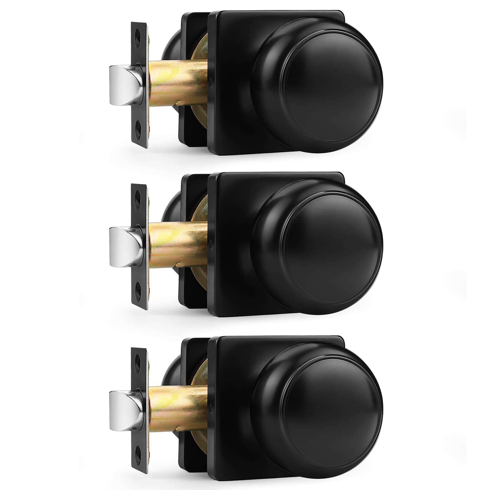 Brushed Nickel Passage Door Knobs - 6 Pack -20