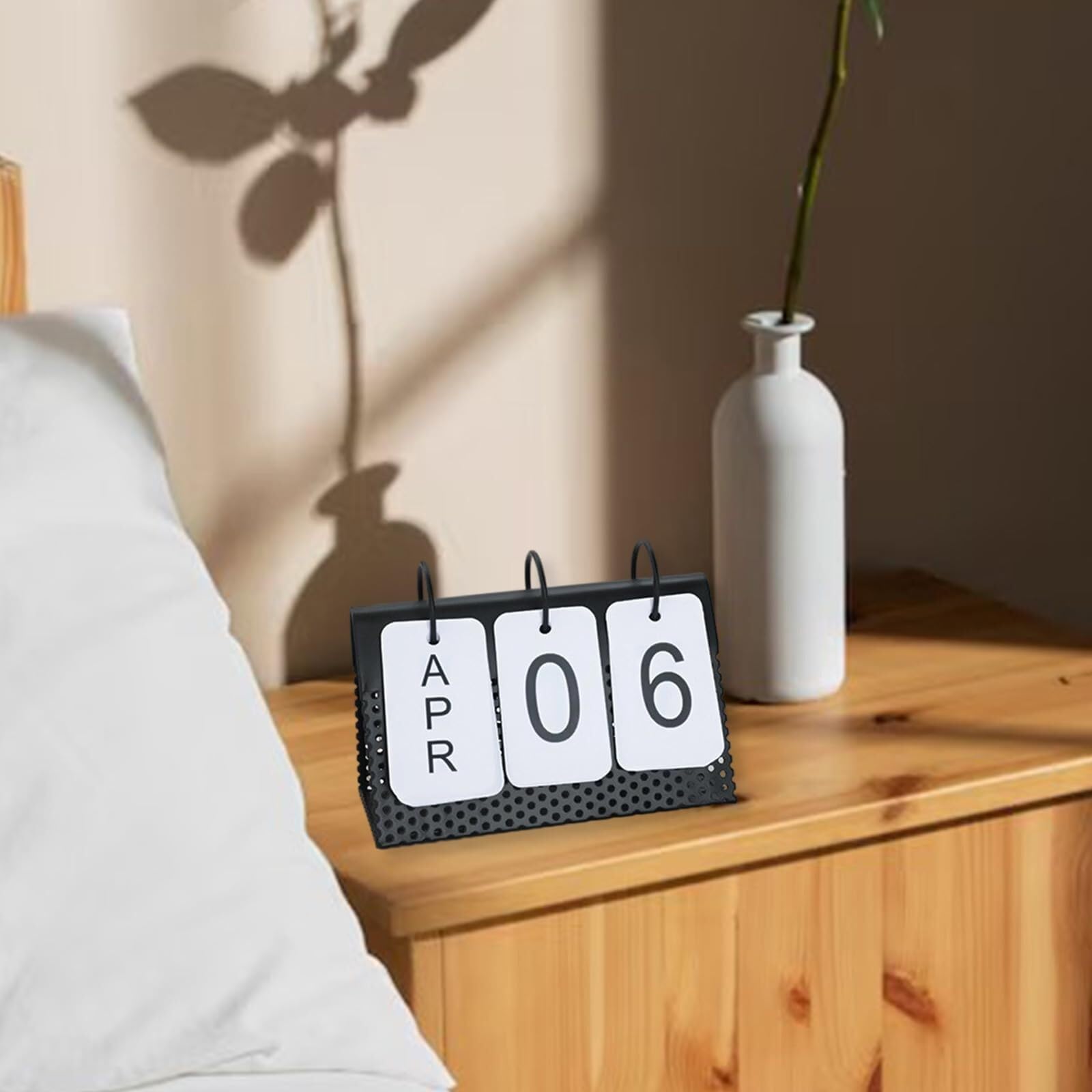 Tischkalender mit Fester Anzeige von Tag und Monat, permanent, für Schreibtisch, Büro oder Kabine