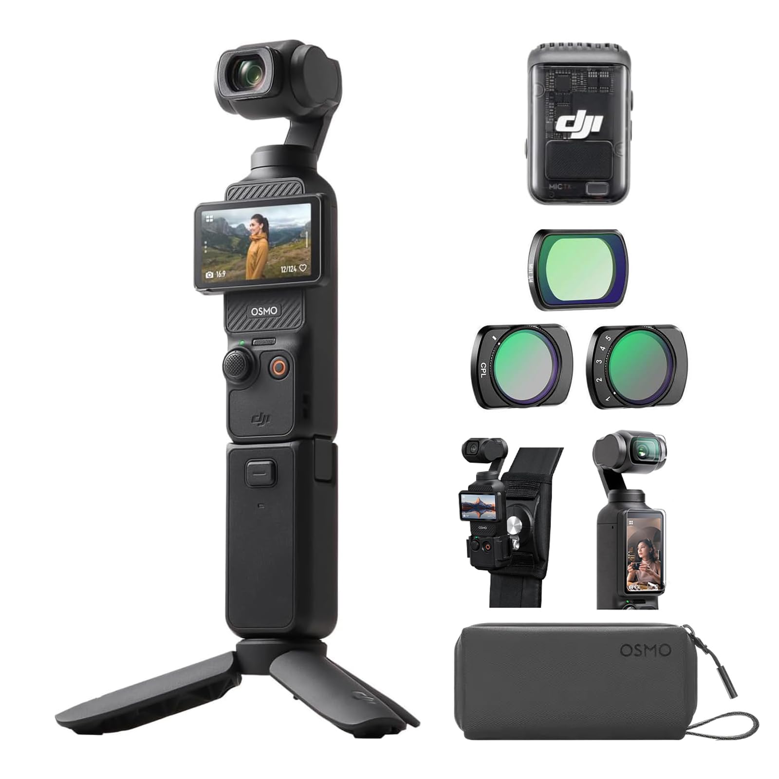 DJI Osmo Pocket 3 Creator Combo, Vlogging Camera with 1'' CMOS