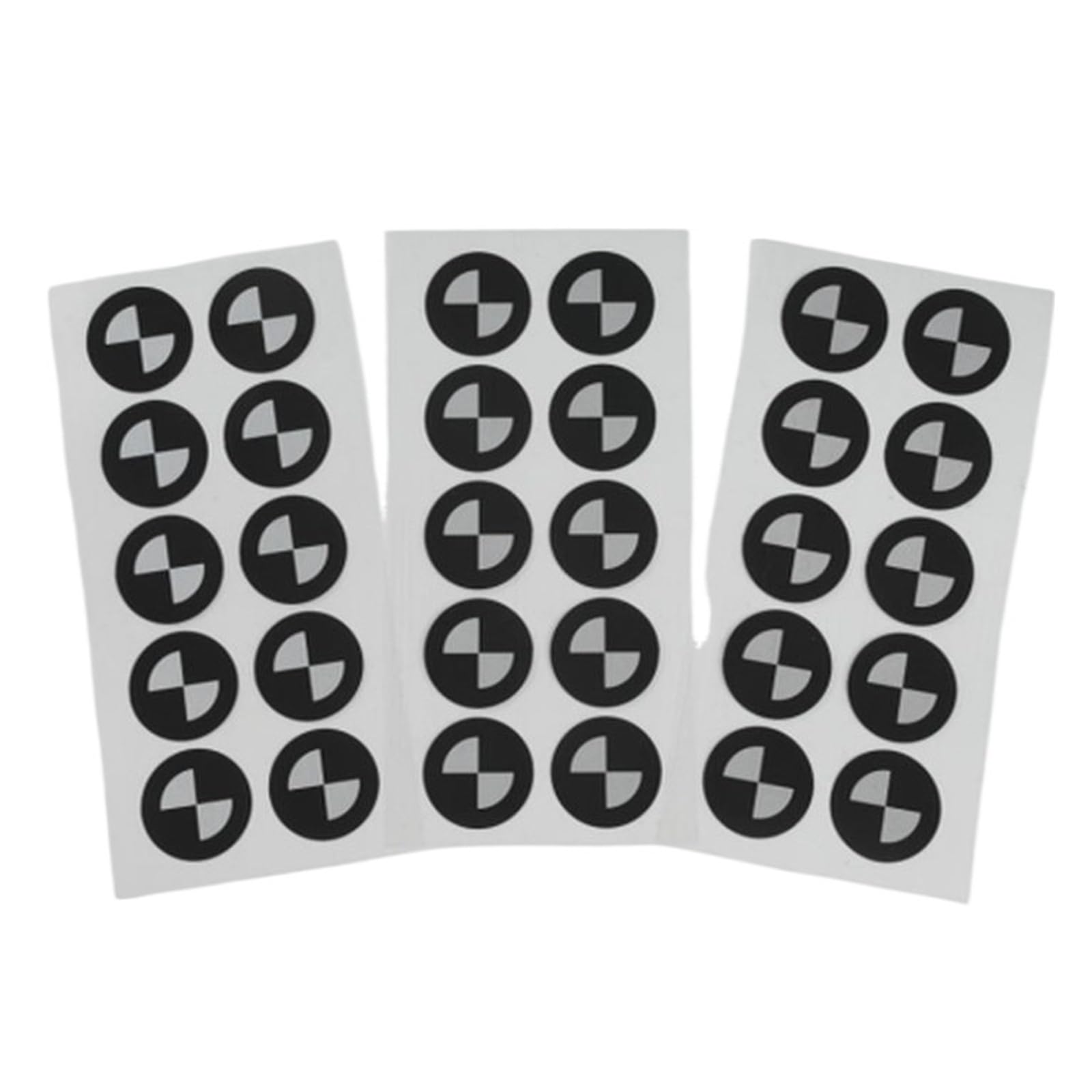 Marker do skanowania 3D Markery ukośne w kształcie sektora Odblaskowe naklejki docelowe do przemysłowego skanowania optycznego(300pcs,Inner20 outer30mm)