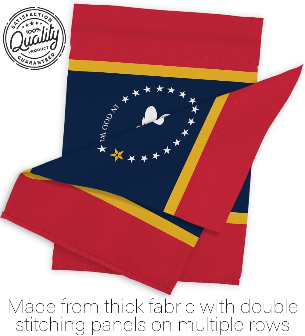Breeze Decor Mississippi House Flag Pack Regional States American Territories Republic Country Particular Area Embroidery Decoration Banner Small Garden Yard Gift Double-Sided, Made in USA