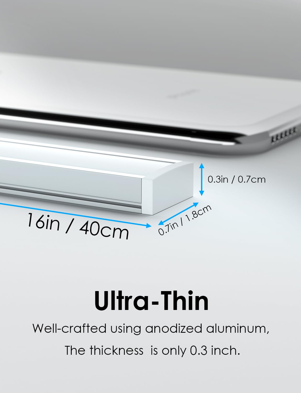 Luci LED sotto il bancone con sensore di movimento da 40,6 cm, 12 V, super luminose, ultra sottili, magnetiche, per cucina/corridoio/toilette/garage/armadio (bianco caldo/3000 K, confezione