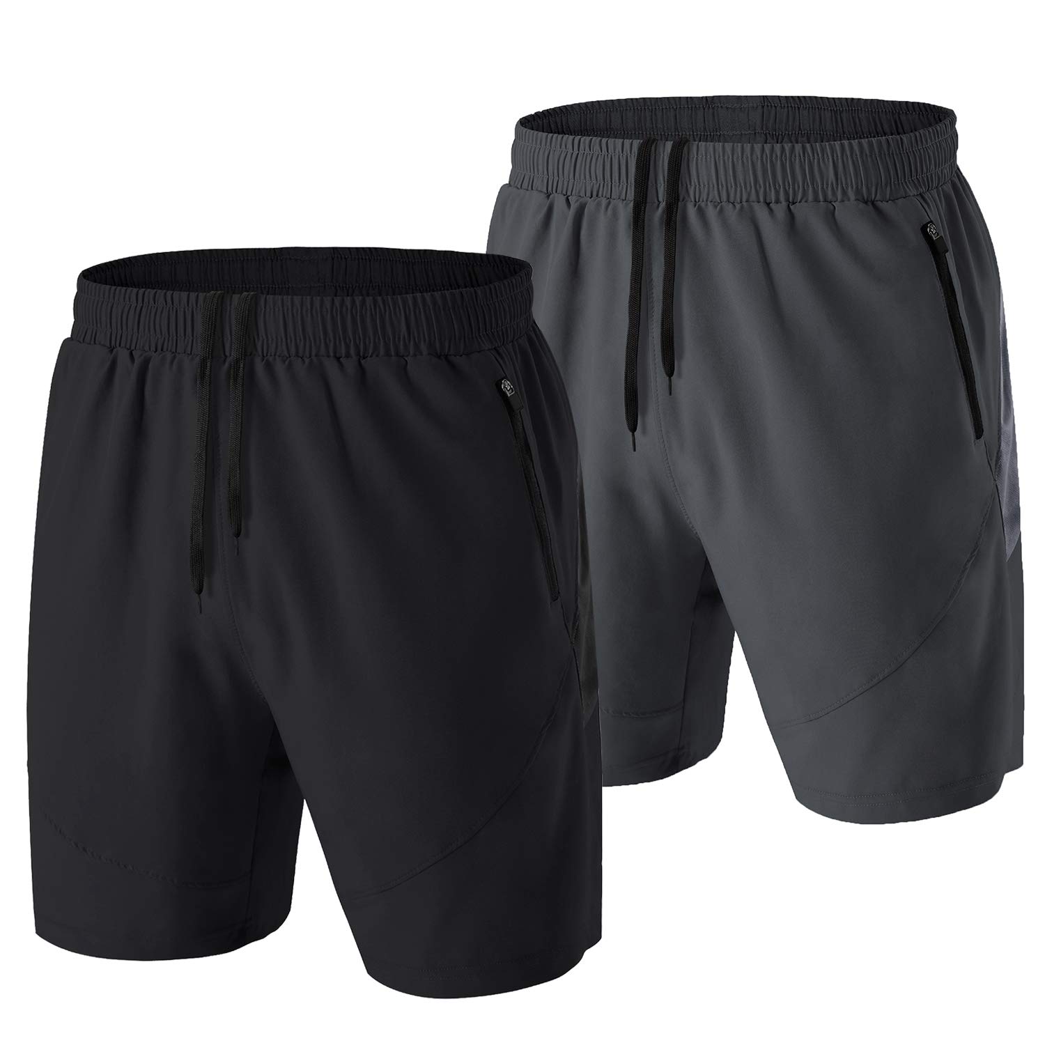 HMIYA Pantaloncini Running Uomo Leggero Sportivi Shorts Asciugatura Veloce Palestra Corsa Calzoncini con Tasca con Cerniera