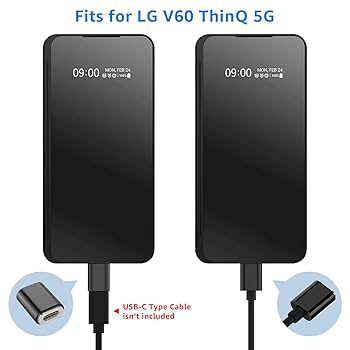 LG V60 ThinQ 5G Dual Screen アダプター付き Amazon.com: Original Charging Adapter for LG V60 Dual Screen
