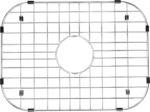 Rejilla de fregadero grande, protector de fregadero para fregadero de cocina, 18-1/8 pulgadas de largo x 13-3/8 pulgadas de ancho, rejilla de