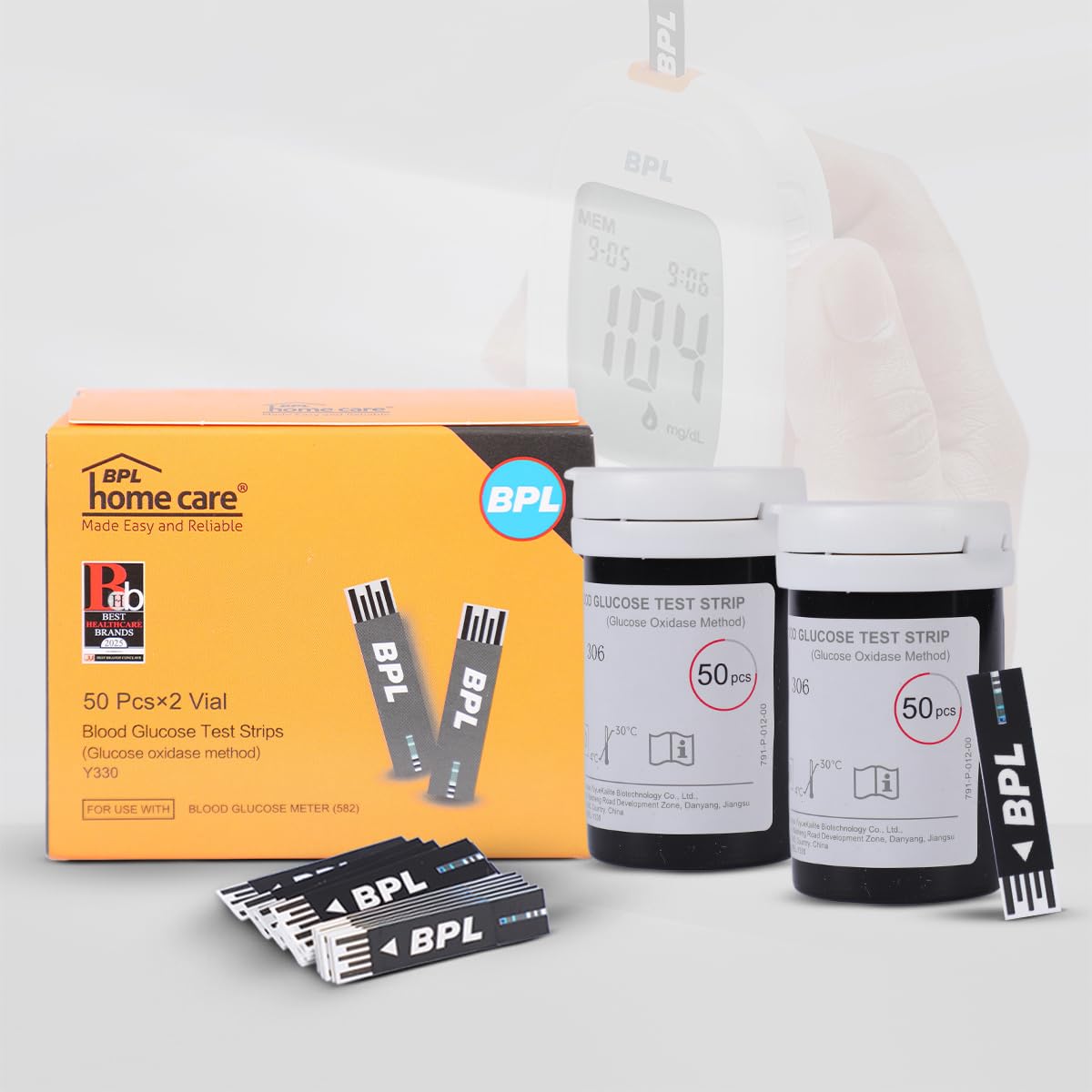 BPL Medical Technologies Blood Glucose Test Strips for Instant Accurate Blood Sugar Test at Home, Clinic & Hospital|Vial of 100 (50x2) Test Strips - Black-image-10