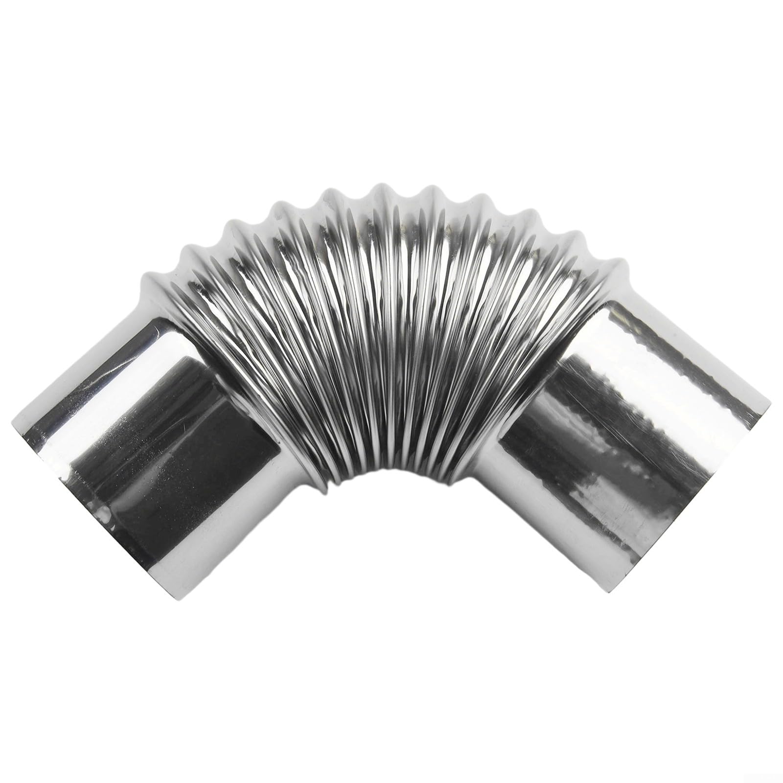 Kolanko rury kominowej ze stali nierdzewnej, wkładka kominowa, rura stalowa do pieców, kominków, grilla, wentylacja, wiele rozmiarów, 50-100 mm, srebrna (60 mm)