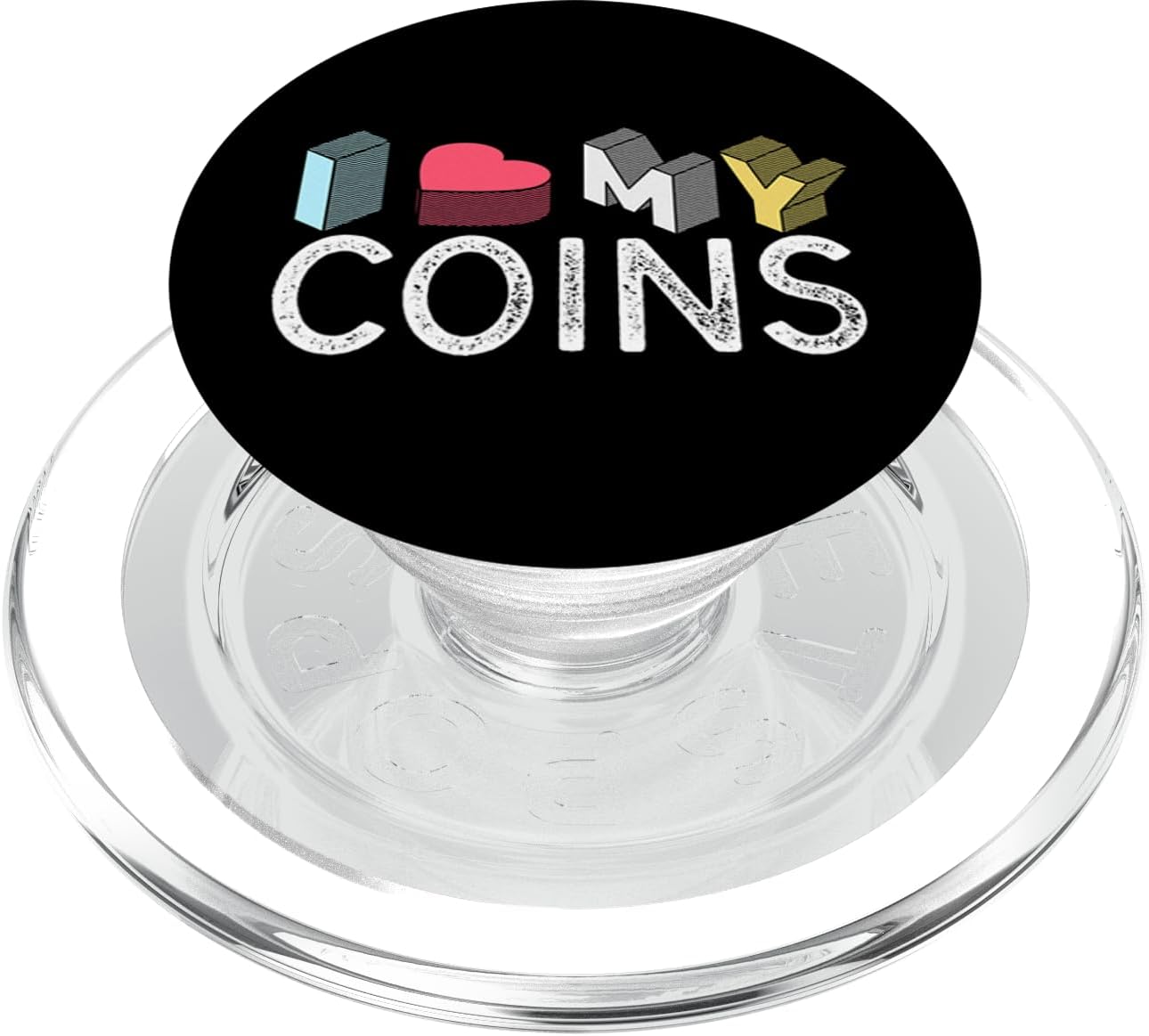 I Love My Coins Funny Coin Collector PopSockets PopWallet for MagSafe