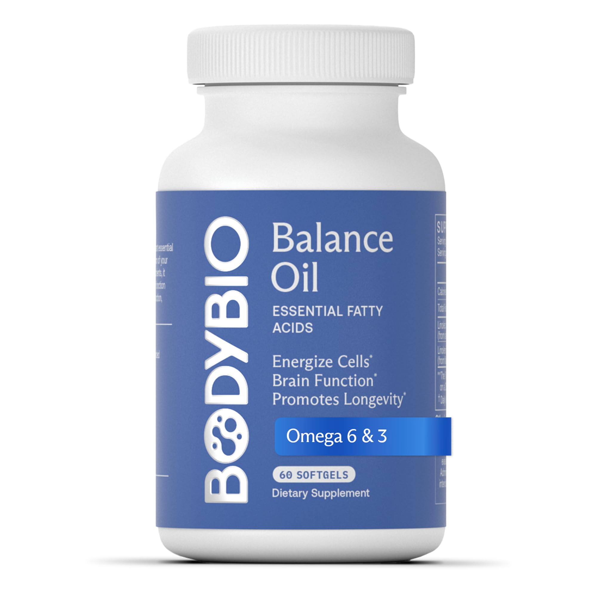 FMI Omega Oils 3 & 6 - Essential Fatty Acids for Brain and Heart Health | Organic Safflower and Flax Seed Oil Blend | Cold-Pressed Oils | DHA EPA | Balance Oil 60 Softgel-image-47