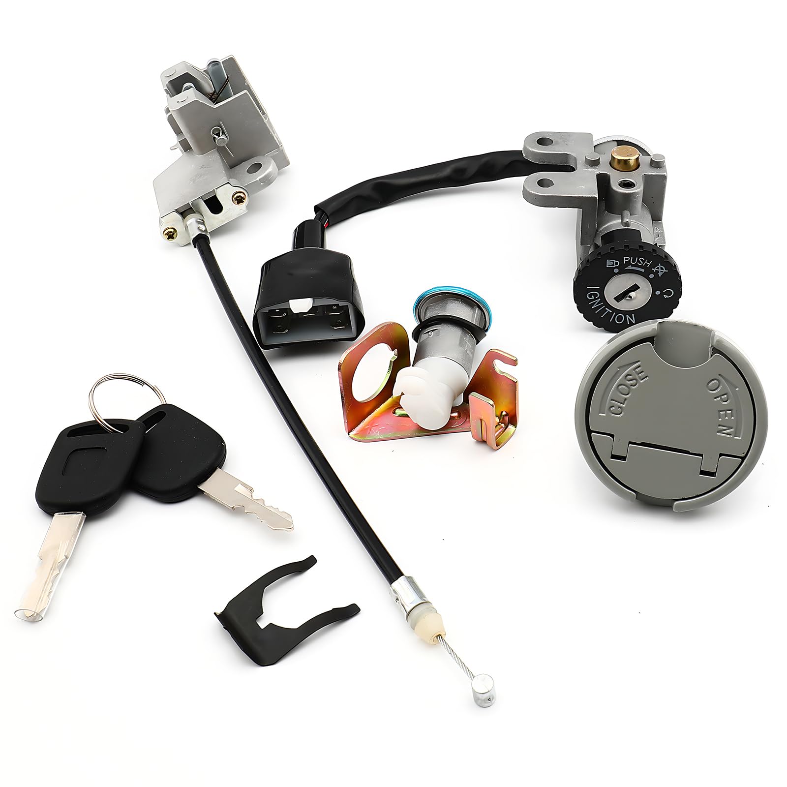 50cc Ignition Switch Key Sets Fits for Gy6 49cc 50cc 150cc Peace Roketa Jonway TaoTao NST Tank Scooter and Moped