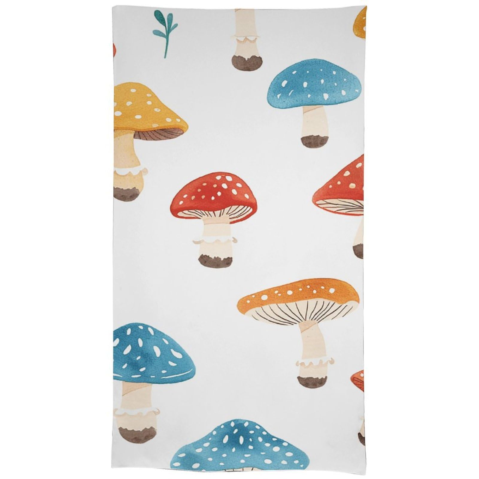 Nappe rectangulaire motif champignon rétro imperméable table