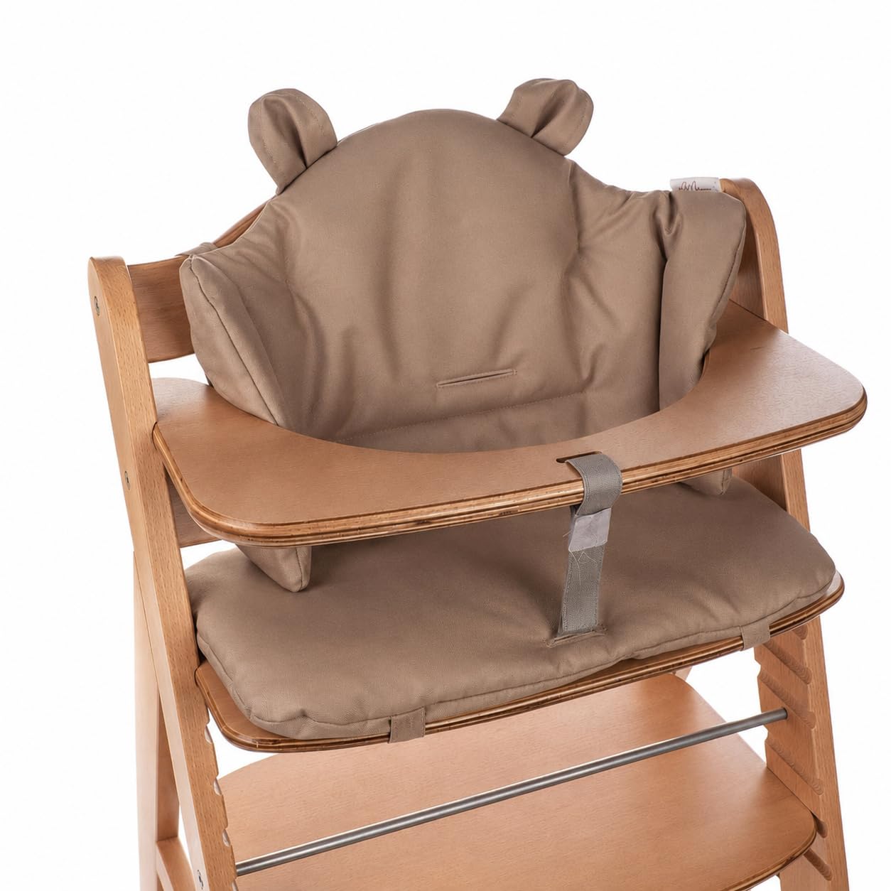 Hauck Zweiteiliges Sitzkissen für Hochstuhl – Wasserdichtes Oxford-Gewebe – Antiallergisch – Cappuccino Teddy