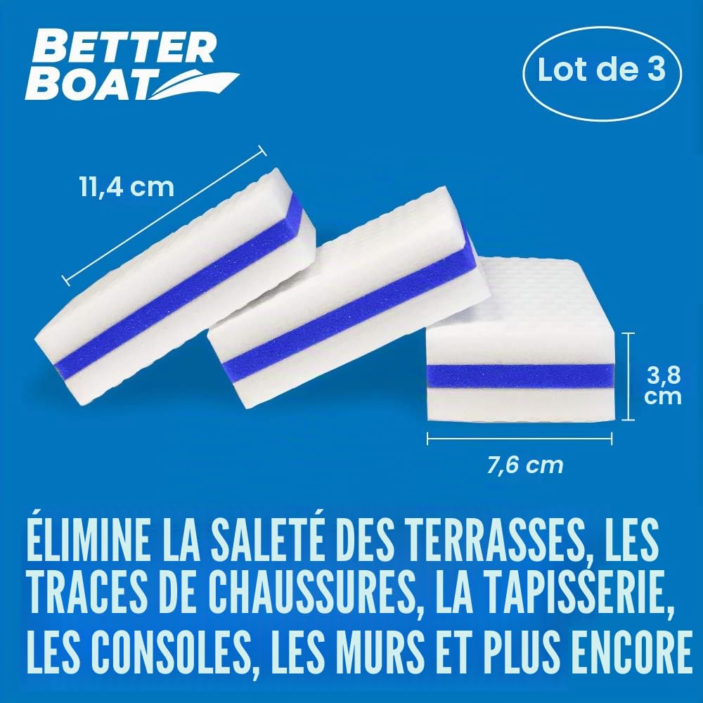 Gommes de qualité supérieure pour bateaux | Accessoires de navigation magiques pour nettoyer les marques de pont noires et plus encore