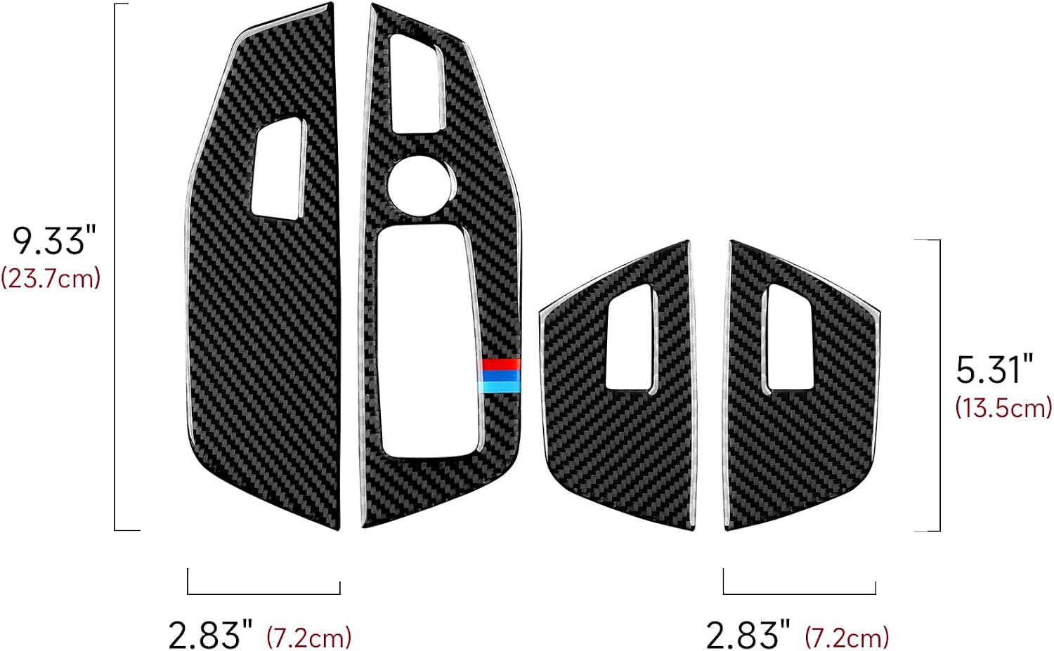 Car Window Lift Switch Sticker Cover Decal Carbon Fiber Trim fits for BMW X3 G01 X4 G02 2018 2019 2020 2021 2022 2023 2024 Accessories