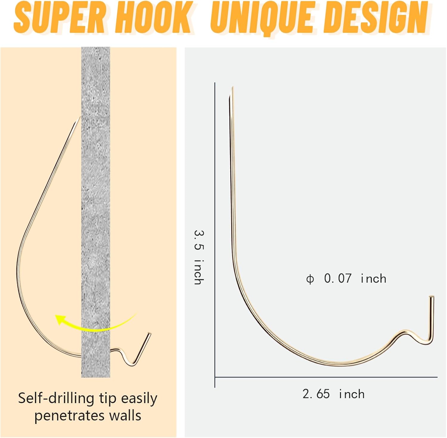 Super Hook Picture Hanrs and Office Pa, Drywall Hooks for