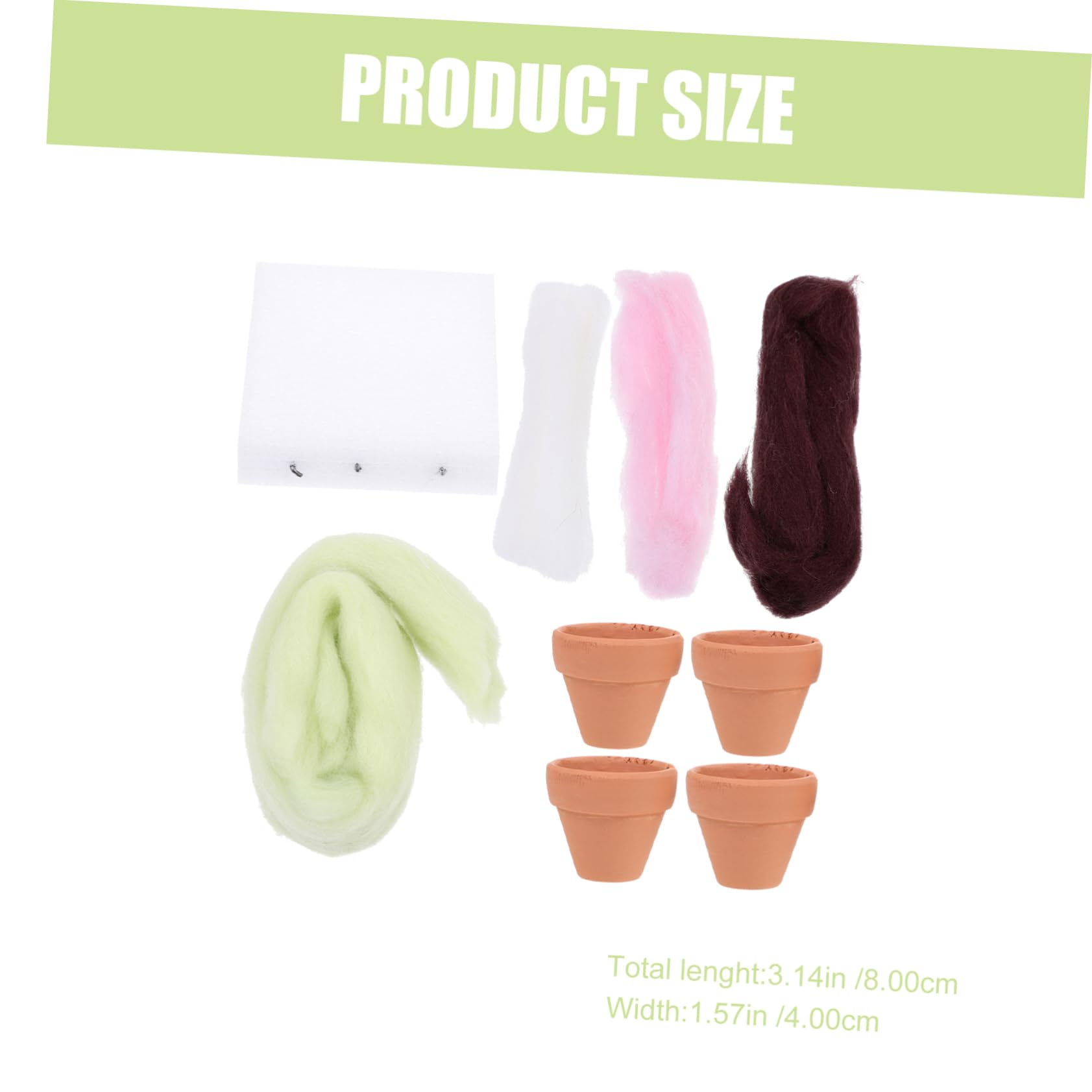 OSALADI Beginner-Friendly Needle Felting Kit Create Your Own Plant Bonsai Wool Felt Potting Set