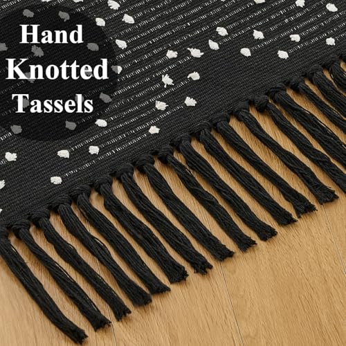 Tapete corredor negro 2x6 pies antideslizante lavable miniatura 5
