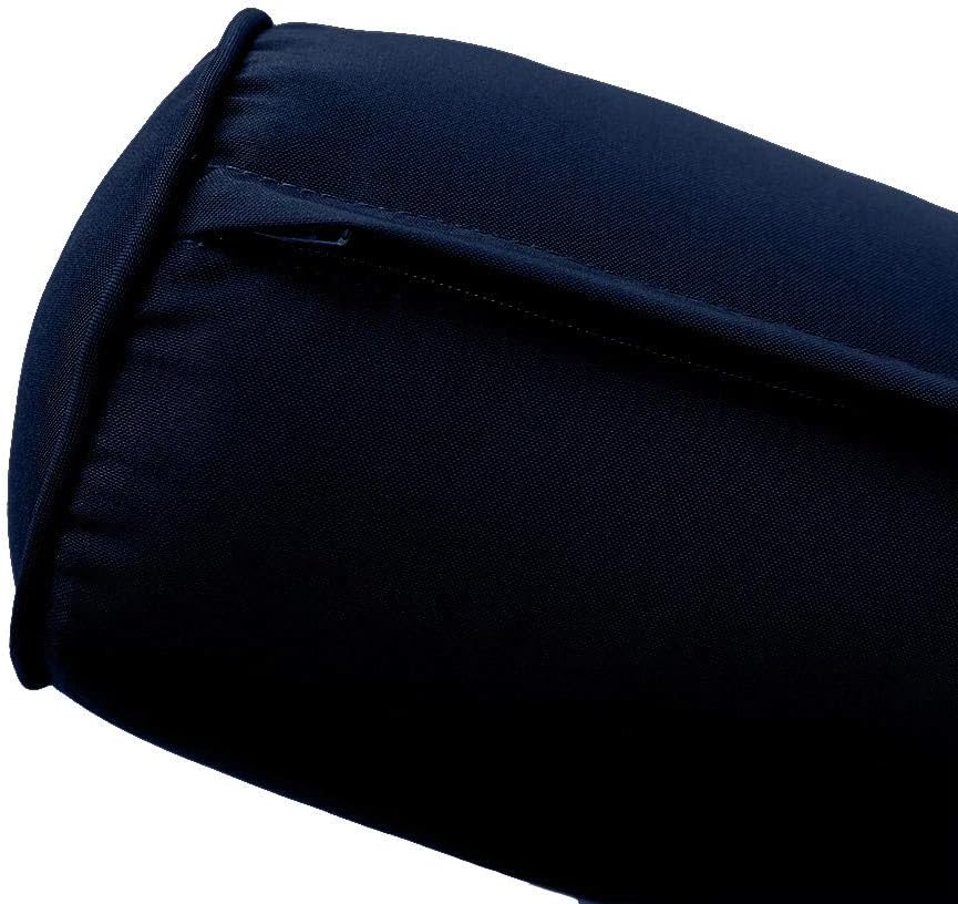 *Cover ONLY* Style6 Crib Size 50" x 8" Piped Trim Bolster Pillow SlipCover AD101